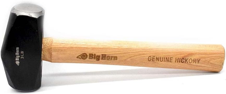 Big Horn 15125 3 lbs Drilling Hammer with Hickory Handle
