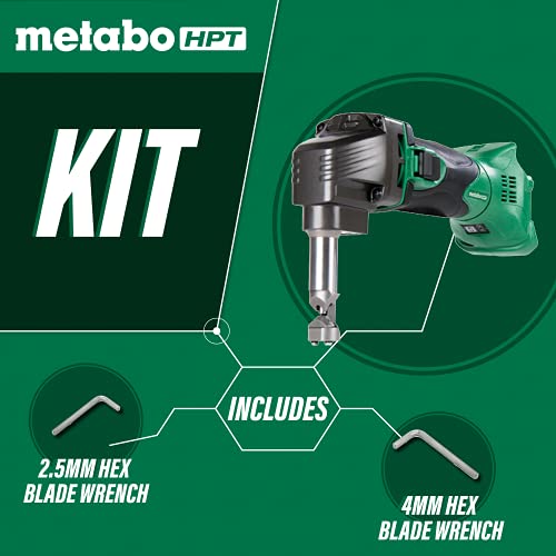 Metabo HPT 18V MultiVolt Cordless Nibbler | For Ribbed Metal Panels | 180 Degree 3-Stop Die Holder | CN18DSLQ4