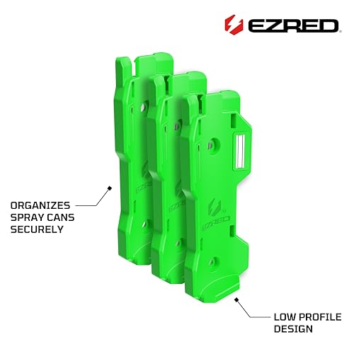 EZRED Magnetic Spray Can Holder 3-Pack Flexible Non-Marring Polymer Lid Holder Green