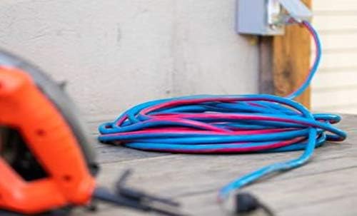 US Wire 98025 14/3 25-Foot SJEOW TPE Cold Weather Extension Cord Blue with Lighted Plug