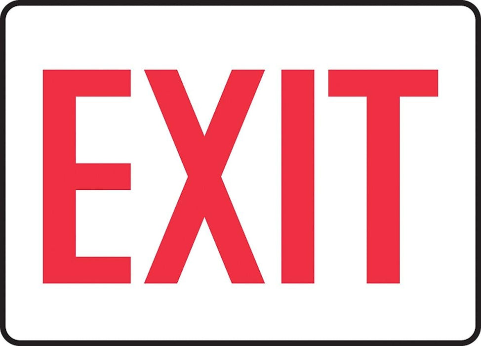 Accuform MADC531VP "Exit" Safety Sign, Plastic, 7 x 10 Inches