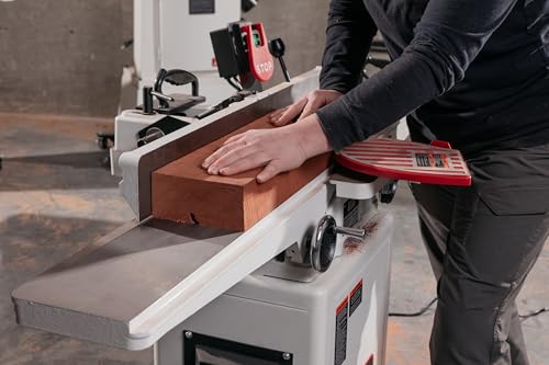 JET 6-Inch Long Bed Jointer, Helical Cutterhead, 1 HP, 115/230V 1Ph (Model JJ-6HHDX)