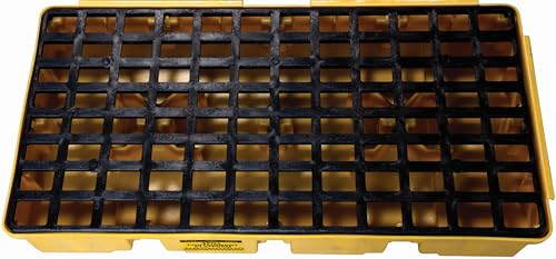Eagle 2 Drum Spill Platform with Forklift Pockets, 26.25"x51"x6.5", 30 Gallon Sump, 5,000 lbs. Load Capacity Containment Tray, Made in USA, Yellow, 1632