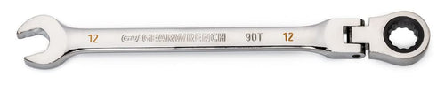 GEARWRENCH 86712 12mm 4 Degree Swing Arch 12 Point Flex Head Ratcheting Combination Wrench