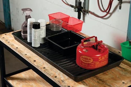 Eagle 1677BLK Containment Utility Tray, 36" Length x 18" Width x 2" Height, Black