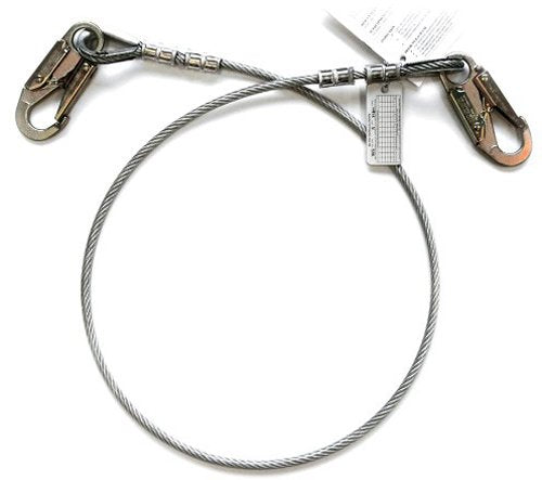 Guardian Fall Protection 10401 4-Foot Galvanized Cable Choker Anchor with Thimble Ends