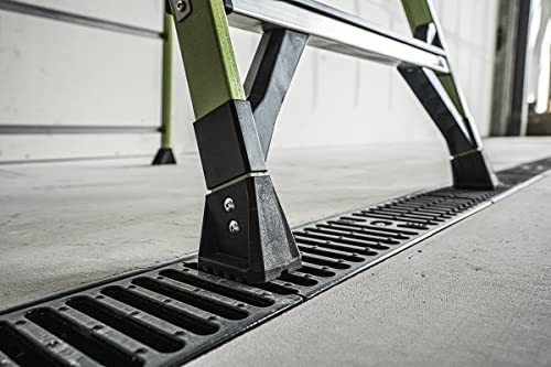 Fortress, 6' Model - ANSI Type IAA - 375 lb Rated, Fiberglass Platform Ladder with Ground CUE, Wraparound Enclosure, and Auto-Closing Gate