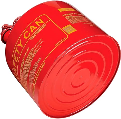 Eagle 5 Gallon Type I Red Safety Gas Can for Gasoline with Flame Arrester and Self-Closing Lid, Made in the USA, Galvanized Steel Flammable Storage Can, UI50S