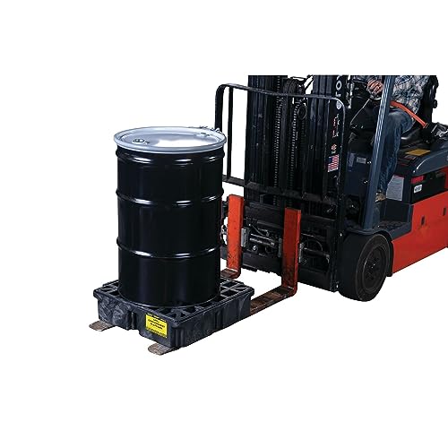 Eagle One Drum Modular Spill Platform, 26.25"x26"x6.5", 15 Gallon Sump, 2,000 lbs. Load Capacity Containment Tray, Made in USA, Black, 1633B