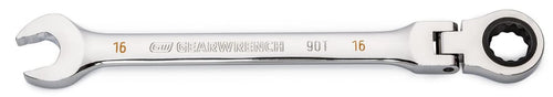 GEARWRENCH (86716) 16mm 4 Degree Swing Arch 12 Point Flex Head Ratcheting Combination Wrench