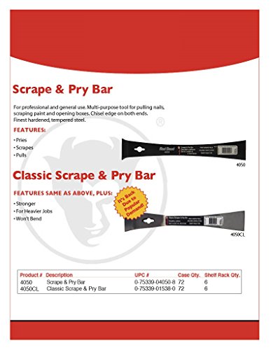 Red Devil 4050CL Classic Scrape & Pry bar Silver