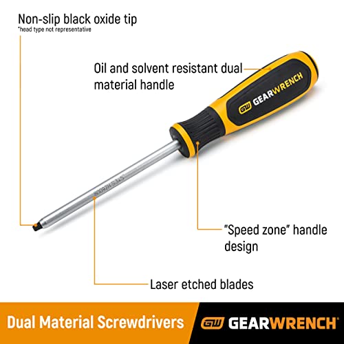 GEARWRENCH 1/4" x 6" Slotted Dual Material Screwdriver - 80014H