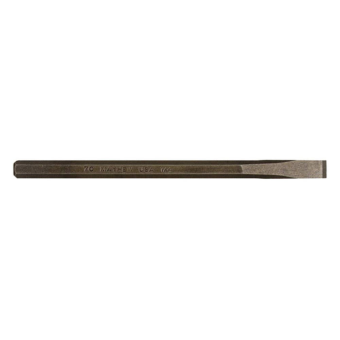 Mayhew Tools 10102 Carded Cold Chisel, 1/4" x 4-1/2", Shot Blast Finish