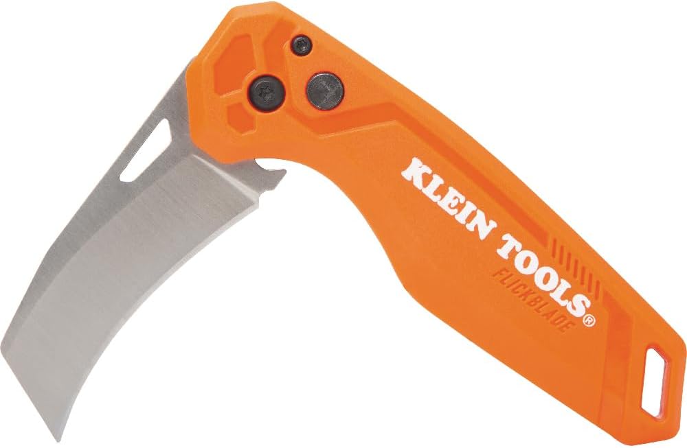 Klein Tools 44321 FLICKBLADE Hawkbill Folding Pocket Knife