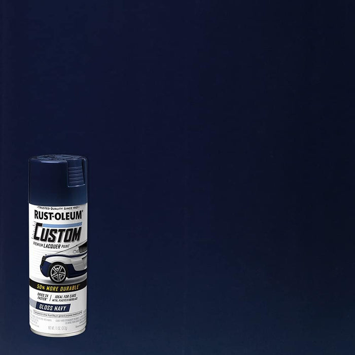 Rust-Oleum 363513 Automotive Custom Lacquer Spray Paint, 11 oz, Gloss Navy (Pack of 1)