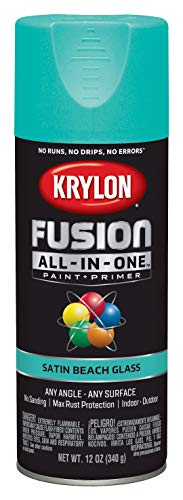 Krylon Fusion All-In-One Adhesive Spray Paint for Indoor/Outdoor Use, 12 oz, Beach Glass