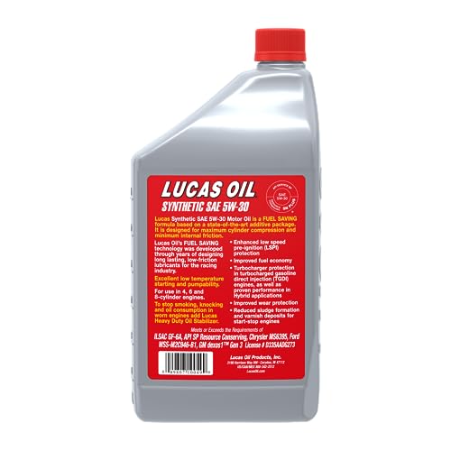Lucas Oil 10049 SAE 5W-30 Synthetic Motor Oil - , 1 Quart (32 Ounces)