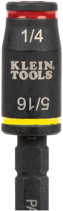 Klein Tools (32767) Impact Driver, SAE 3-in-1 Impact Socket and Bit Holder, Flip Socket with 1/4-Inch and 5/16-Inch Hex Drivers, 5-Inch Length (Pack of 1)