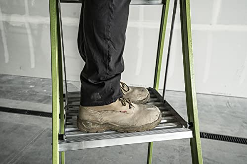 Fortress, 6' Model - ANSI Type IAA - 375 lb Rated, Fiberglass Platform Ladder with Ground CUE, Wraparound Enclosure, and Auto-Closing Gate
