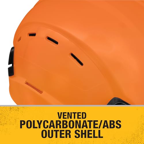 DEWALT DPG22V Orange Type II Class C 4-Point Ratcheting Vented Safety Helmet