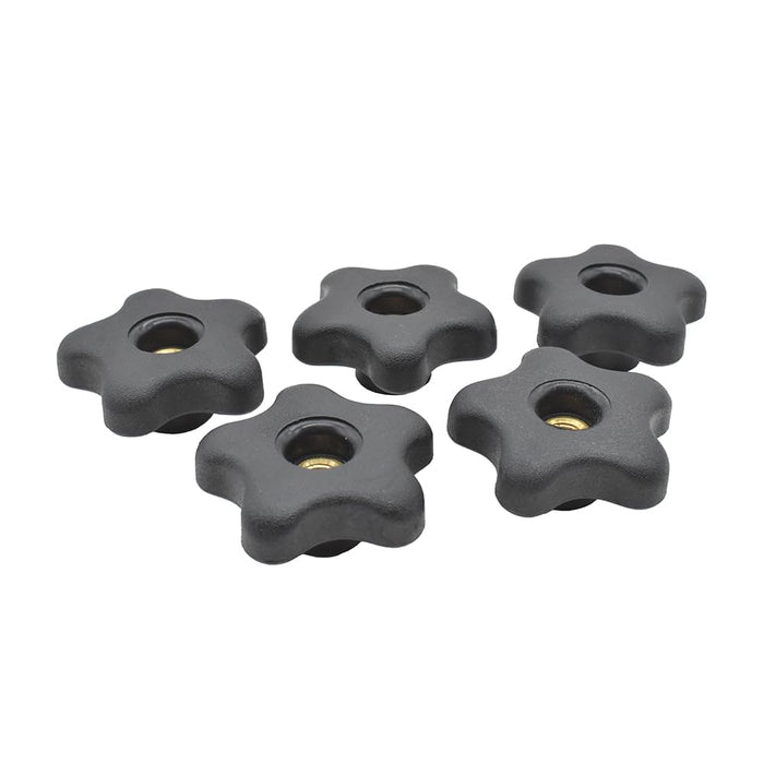 Big Horn 19709B-5PK 5 Star Thru Knob 3/8 x 16 (5/PK)