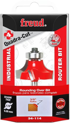 Freud 34-114: 3/8" Radius Rounding Over Bit (Quadra-Cut)