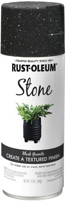 Rust-Oleum 7991830 Stone Creations Spray, 12 oz, Black Granite (Pack of 1)
