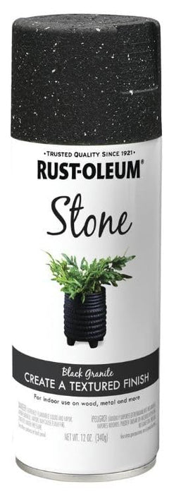 Rust-Oleum 7991830 Stone Creations Spray, 12 oz, Black Granite (Pack of 1)