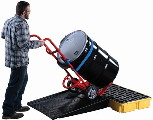 Eagle 2 Drum Spill Platform with Forklift Pockets, 26.25"x51"x6.5", 30 Gallon Sump, 5,000 lbs. Load Capacity Containment Tray, Made in USA, Yellow, 1632