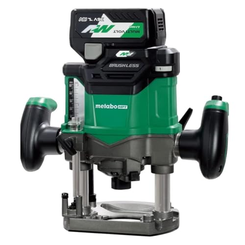 Metabo HPT 36V MultiVolt Cordless Plunge Router Kit | Includes 1/2-Inch and 1/4-Inch Collets | Variable Speed | Optional AC Adapter | M3612DA