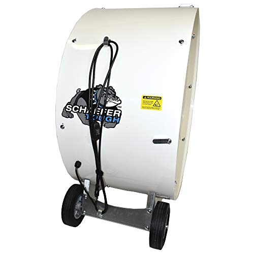 Schaefer VKM36-O 36" Versa-Kool Mobile Spot Cooler Portable Drum Fan with OSHA-Guard, Made in USA, High Airflow, 1/2 HP, 11020CFM, White