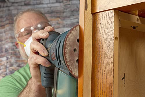 Gator 5" Random Orbit Hook & Loop Red Resin Aluminum Oxide Sanding Discs, 8-Hole, 320 Grit, 50 Pack