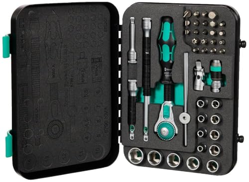 Wera 8100 SA 2 Zyklop 1/4" Metric Ratchet Set, 42-Pieces