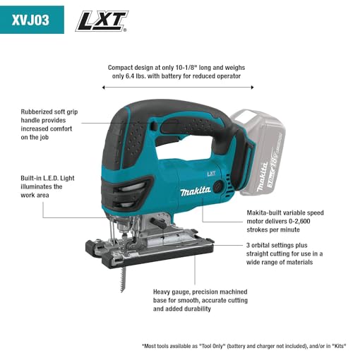 Makita XT1001SM 18V LXT Lithium-Ion Cordless 10-Pc. Woodworking Combo Kit (4.0Ah)