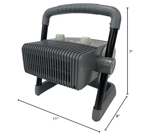 Remington Adjustable Portable Electric Space Heater with Overheat Protection for Garage, Jobsite or Workshop (REM-300A-120-B)
