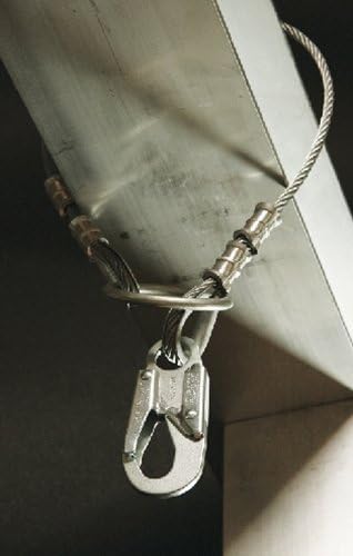 Guardian Fall Protection 10401 4-Foot Galvanized Cable Choker Anchor with Thimble Ends