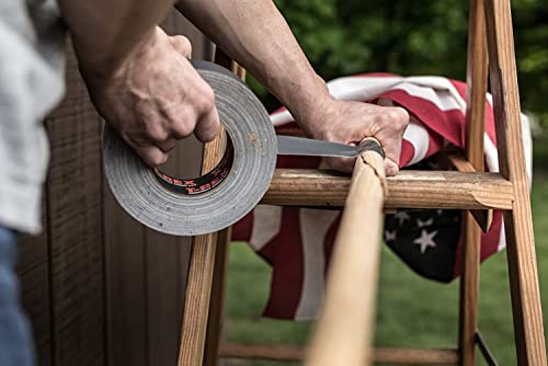 T-Rex Tape Heavy Duty Duct Tape with UV Resistant & Waterproof Backing for Ferociously Strong Repairs, 1.88" x 30 yd, Black, 1 Roll