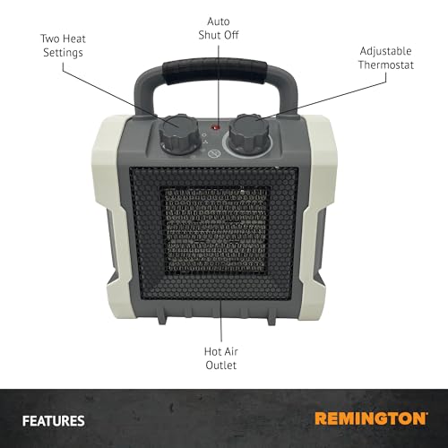 Remington 1500W Heavy-Duty Electric Heater Portable Electric Heater for Garage, Workshop, or Jobsite (REM-222A-120)