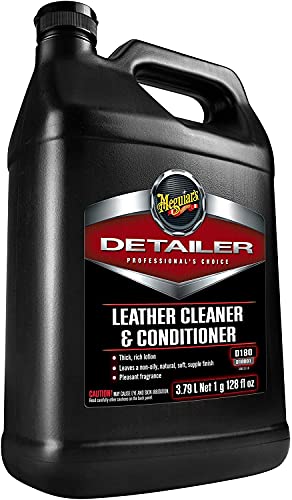 Meguiar’s Professional Leather Cleaner & Conditioner D18001 - 1 Gallon Leather Cleaner & Conditioner Specifically Formulated for Automotive Leather Care, Delivers Professional Results, 128 Oz