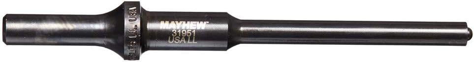 Mayhew Tools 31951HT Pneumatic Roll Pin Punch, 5/16" x 6" Hang Tag, Black Oxide Finish