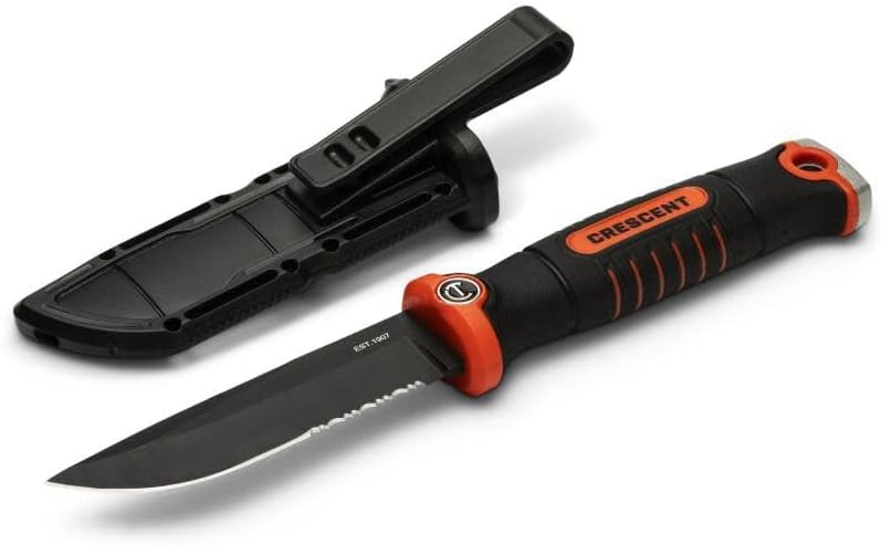 Crescent CPKFX 4-1/2" Fixed Blade Trade Knife with Sheath