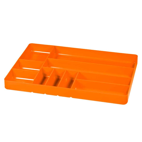Ernst Manufacturing Tool Garage Organizer Tray, Orange, 10-Compartments
