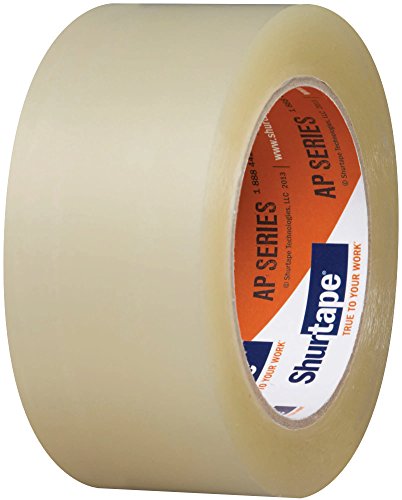Shurtape 232518 AP 201 Medium Duty Shipping and Packaging Tape, Clear, 48mm x 100 Meter Roll (Pack of 6)