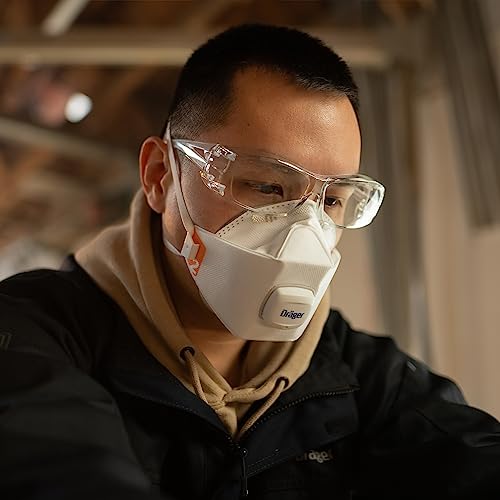 Dräger Safety Glasses X-pect 2400 | Anti-Fog & Anti-Scratch | For Construction Site, Laboratory, Workshop | Transparent Lenses