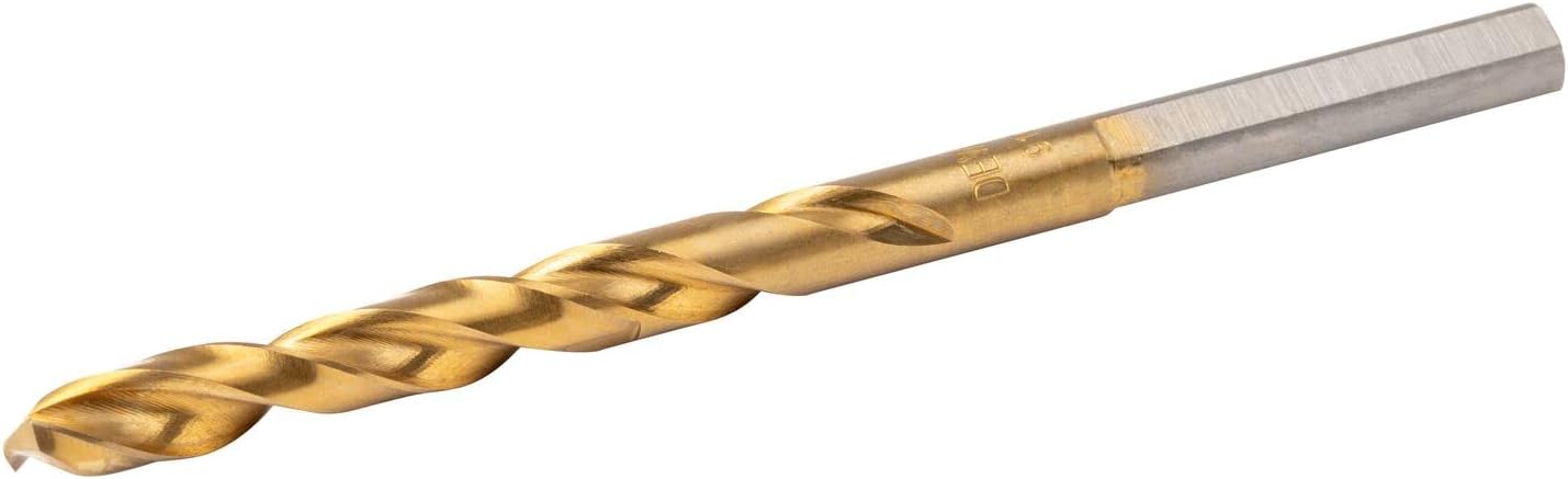 DEWALT DW1316 1/4-Inch Titanium Nitride Split Point Twist Drill Bit, Gold