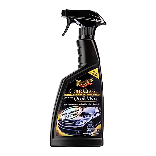 Meguiar's G7716 Gold Class Carnauba Quik Wax, Special Blend for Richness and Shine, Clear Coat Safe Meguiar's Quik Wax, Spray that Leaves Lasting Results without Residue, 16 Oz Containe