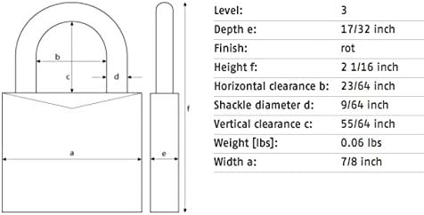 ABUS 145/20 C 20mm Body 3 Dial Resettable Combination Padlock, Red