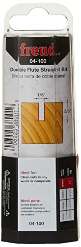 Freud 04-100 1/8" Dia. Double Flute Straight Bit