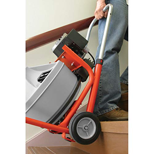 RIDGID 26998 Model K-400 Drain Cleaning 120-Volt Drum Machine Kit with C-45IW 1/2" x 75' Cable, White, Black, Red