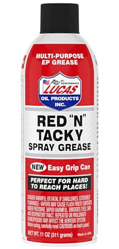 Lucas Oil 11025 Red "N" Tacky Easy Grip Aerosol Spray - 11 Ounce